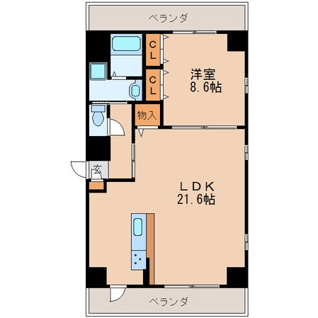 サンエスケーイワタ丸の内の物件間取画像